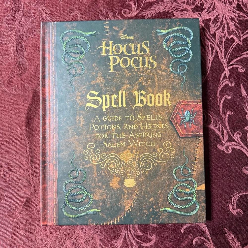 Disney Hocus Pocus Spell Book with Green and Gold Accents